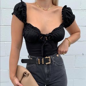 ELOUISE CROP TOP BLACK